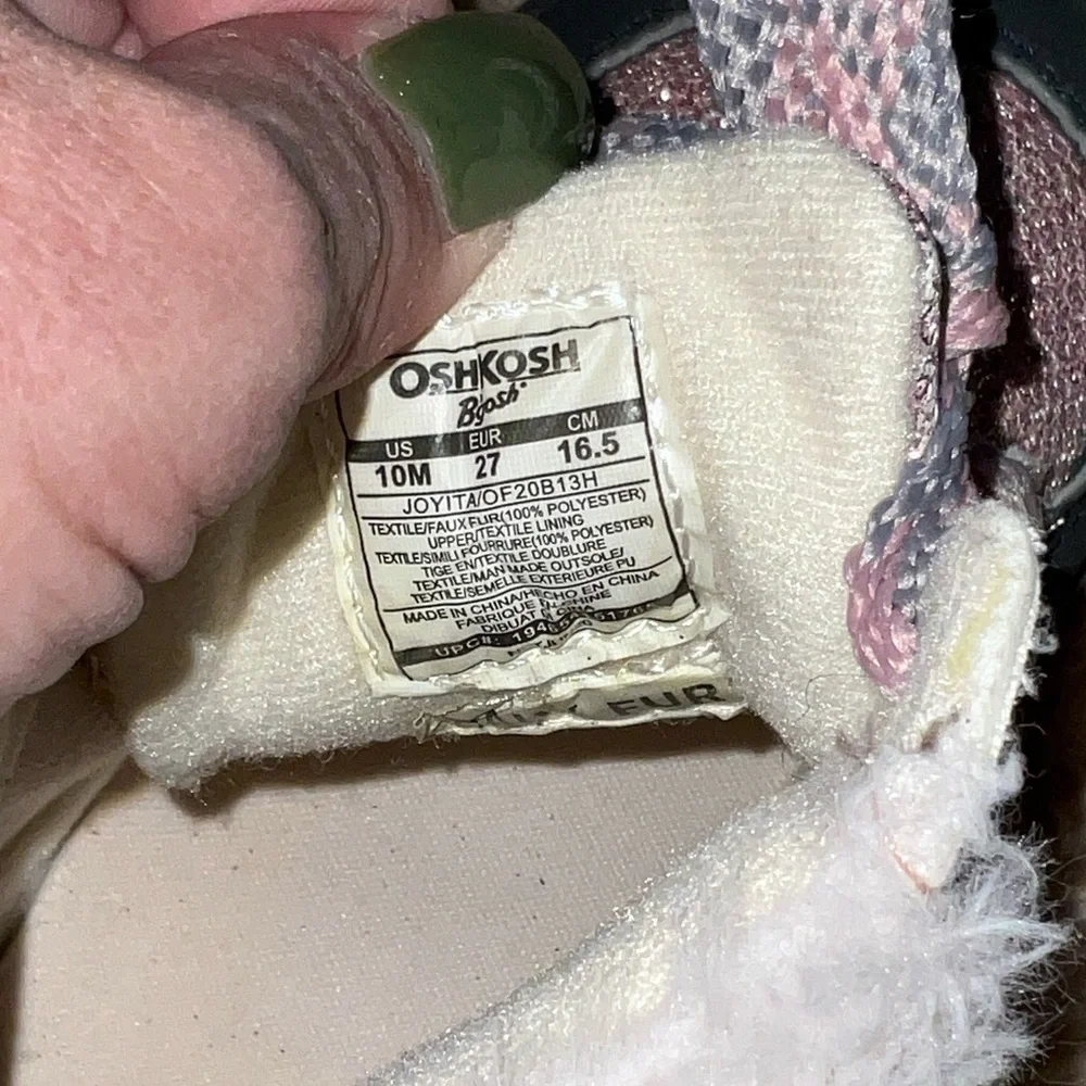 OshKosh B'gosh Glittery Pink and Black Boots